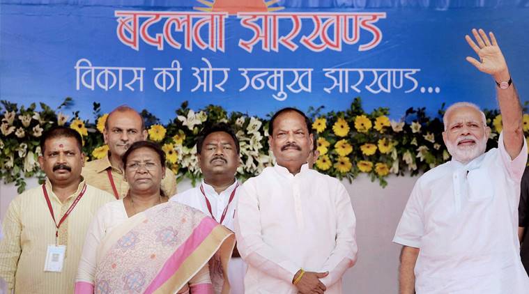 PM Modi, Narendra Modi, Narendra Modi in Jharkhand, Nitin Gadkari,  projects on Ganges River, central government projects on Ganges river, bridge inauguration in Sahibganj, indian express news