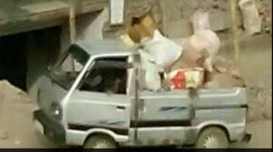 nagaland man cleans garbage himself, naga man cleans garbage, man cleans garbage himself, constable from Nagaland cleans garbage, indian express, indian express news