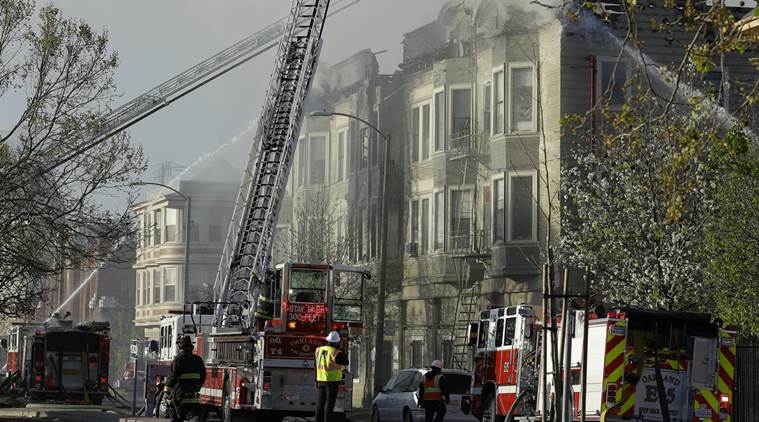 oakland, oakland fire, oakland building fire, oakland news, world news, indian express news