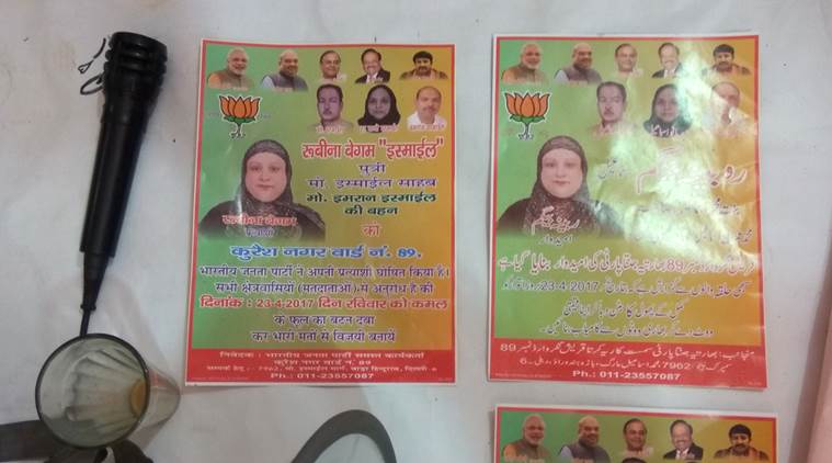 mcd elections, bjp mcd elections delhi elections, delhi mcd elections, bjp muslim candidate, mcd election muslim candidate, bjp news, delhi news, mcd women wards, india news, indian express news
