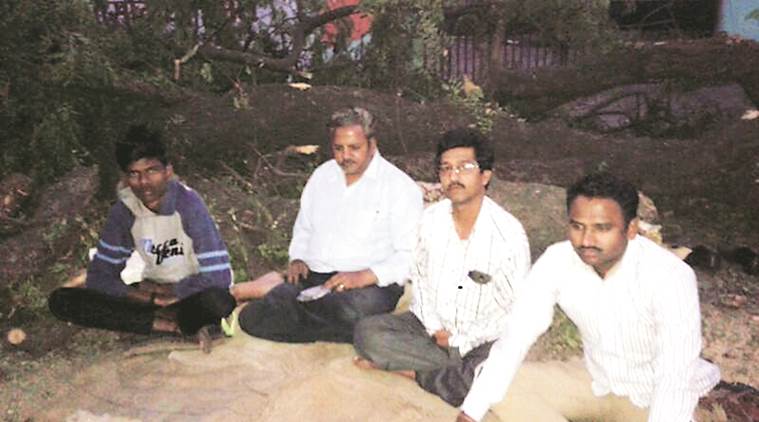 PMC road-widening, PMC road-widening protest, PMC road protest, activist guard tress, indian express news, india new,s pune, pune news