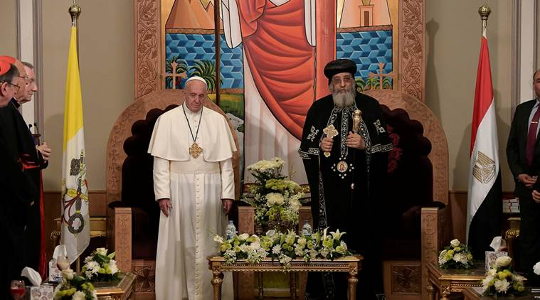 Pope Francis, Egypt, Francis Egypt visit, Egypt's catholic community, Egypt mass, world news, indian express news