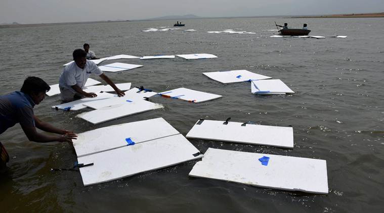 Indian Express News, India News, Tamil Nadu Water Crisis, Water News, Water Conservation, Thermocol Sheet, Latest News