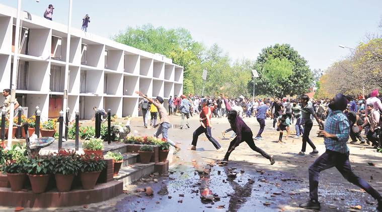 Panjab University, Panjab University violence, clashes at Panjab University, PU funds, ABVP Panjab Uni, PU revenue, Panjab University fees, India news, Indian Express, Express Explained