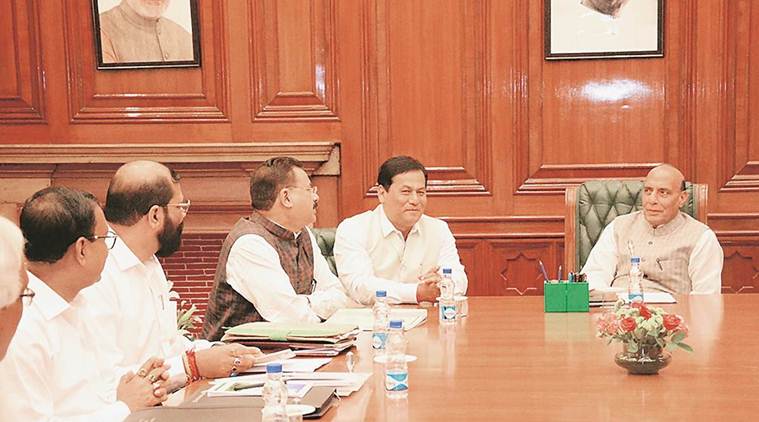 assam accord, aasu, all assam students union, assam chief minister, sarbananda sonowal, home minister assam aasu meeting, rajnath singh aasu meeting, assam accord 1985, assam news, india news, indian express