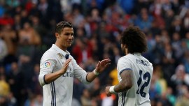 real madrid, crisitiano ronaldo, real madrid vs valencia, real vs valencia, ronaldo, marcelo, la liga table, la liga, football news, sports news, indian express