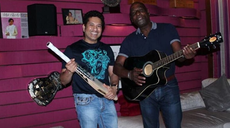 IPL 2017: Sachin Tendulkar and Viv Richards have a musical session together  | Sports News,The Indian Express