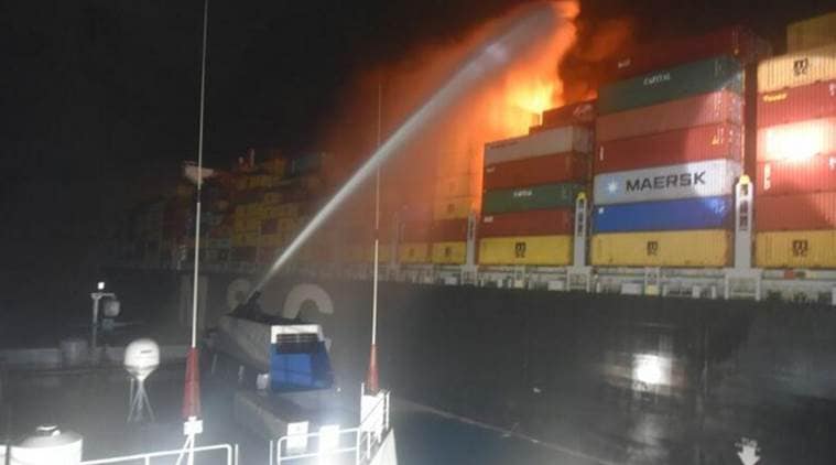 fire on merchant ship, indian navy ship fire, MV Daniela, indian navy, india news