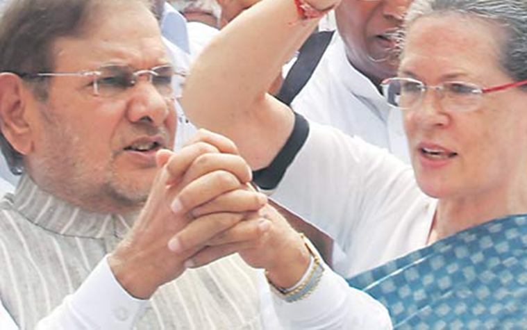 Sharad Yadav, Congress president Sonia Gandhi, JD(U) leader Sharad Yadav, President Pranab Mukherjee, President Election, Pranab Mukherjee, Indian Express, Indian Express News