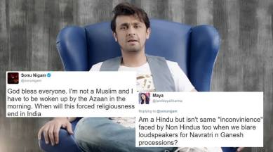 sonu nigam, sonu nigam azaan, sonu nigam azaan comment twitter, sonu nigam tweets, sonu nigam tweets on azaan, sonu nigam forced religion, sonu nigam azaan comment twitter outrage, indian express, indian express news