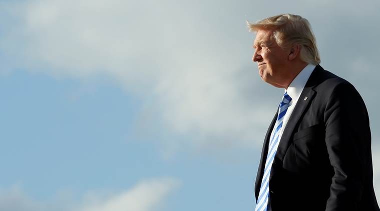 Donald Trump, Trump, Trump UK visit, Trump Queen carriage ride, Queen Elizabeth gold carriage, Trump Queen Elizabeth, US President, US news, world news, latest news, indian express