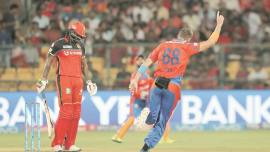 IPL, IPL 2017, Twenty20, Royal Challengers Bangalore, Chinnaswamy, Andrew Tye bowled, Marlon Samuels, Sanju Samson, Rishabh Pant, Shreyas Iyer, Sam Billings, indian express news, sports news