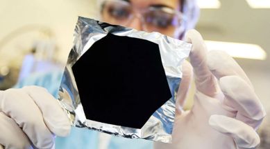 world's darkest material,  Vantablack, S-VIS, spray on form, carbon nanotubes, total lack of reflectance, diverse range of applications, nanotube forest, total lack of reflectance, Science, Science news