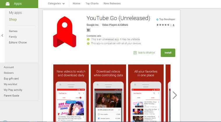 google play store youtube app download