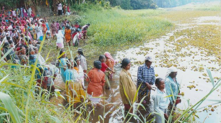 kerala river resuscitated, budhnoor gram panchayat, dead river regenerated, kerala news, kuttemperoor river, kuttemperoor rejuvenated, vishwambar panicker, river regeneration, indian express news, kerala river revived