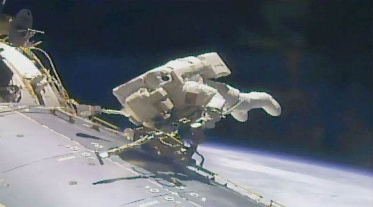 NASA, 200 spacewalk, International Space station, Peggy Whitson, Jack Fischer, Science experiments, Alpha Magnetic Spectrometer, repair insulation, Pressurised Mating, Commercial crew spacecraft, Spacewalk, Service and Cooling umbilical, SCU, maintenance of orbiting laboratory, Science, Science news