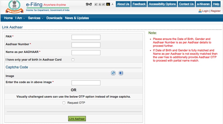 How To Link Your Aadhaar Card Number With Your Pan Card On Income Tax