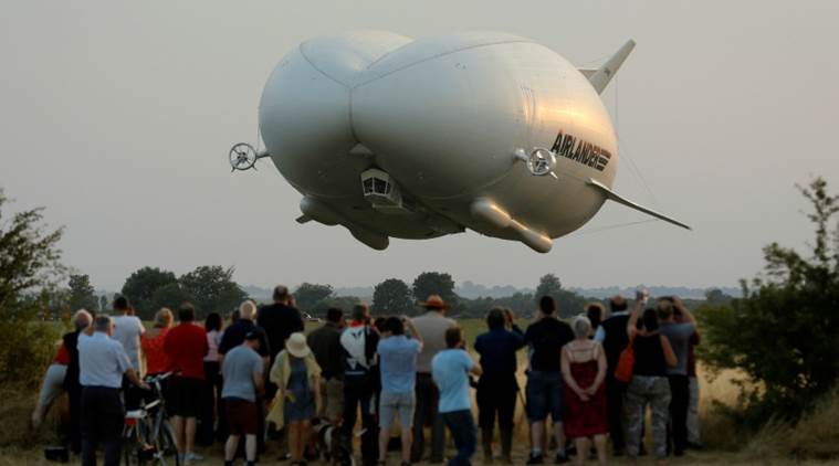 world's largest aircraft, world's largest aircraft test flight, Airlander 10, Airlander 10 test flight, World news, Indian Express