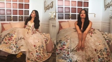 Aishwarya Rai Bachchan at Cannes 2017: The diva slays in a nude Mark  Bumgarner gown, see pics | Lifestyle News,The Indian Express