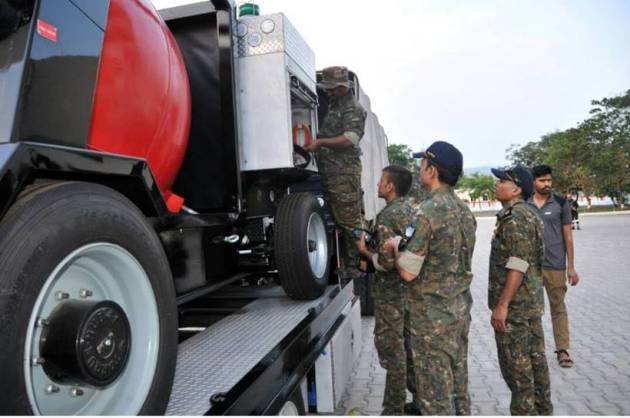 anti-hijack drill, anti-hijack drill at Visakhapatnam airport, INS DEGA, Central Industrial Security Force (CISF), National Security Guard (NSG), Marine Commandos (MARCOS), anti-hijack drill pictures