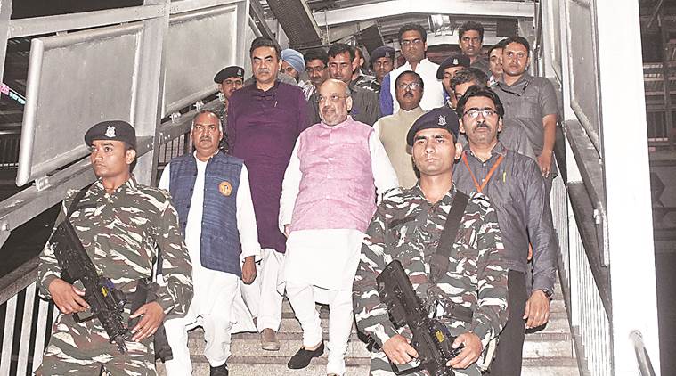 Amit Shah, BJP chief, BJP President Amit Shah, Sukhna lake, chandigarh, chandigarh lake, india news, indian express news