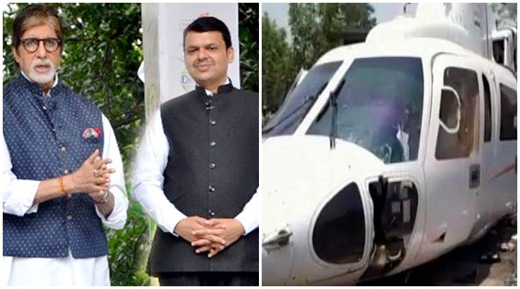 Amitabh Bachchan, Devendra Fadnavis, Devendra Fadnavis's chopper crash-landing, Devendra Fadnavis chopper news