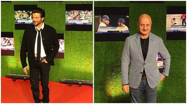 anil kapoor, Anupam Kher, anil kapoor sachin biopic premiere pics, anupam kher sachin biopic premiere pics,