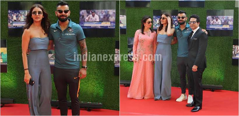 Anushka Sharma, Virat Kohli, Sachin Tendulkar, Anjali