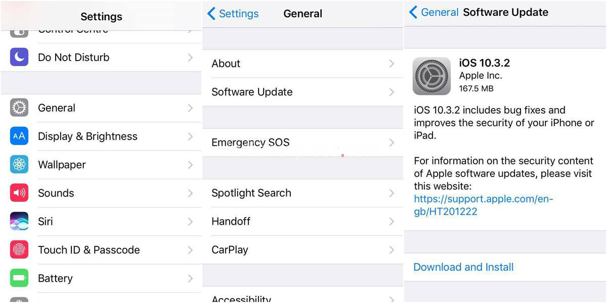 how to backup iphone to icloud version 10.3.2