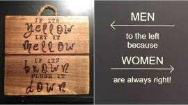 toilet, toilet signs, bathroom sign, funny signs, funny signboards, creative bathroom signs, witty bathroom signs, funny photos, viral news, indian express