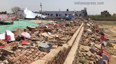 bharatpur wall collapse, wedding hall wall collapse, rajasthan wall collapse, rajasthan wedding hall accident, india news, indian express news