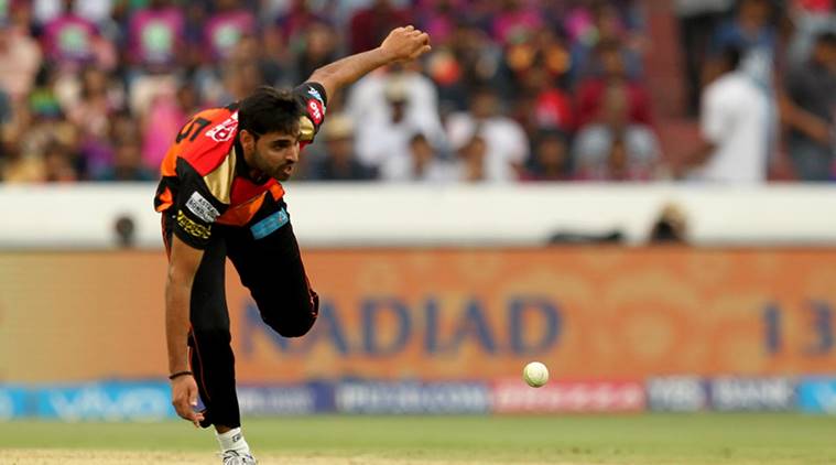 bhuvneshwar kumar, bhuvneshwar, bhuvneshwar kumar records, bhuvneshwar kumar stats, sunrisers hyderabad, srh, hyderabad ipl, ipl 2017, indian premier league, cricket news, cricket, sports news, indian express