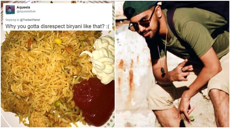 biryani, biryani recipe, biryani with ketchup and mayonnaise, biryani twitter photo, biryani twitter reactions, biryani on twitter, indian express, indian express news