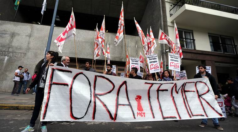 Brazil, Michel Temer, Brazilian president, Brazil protests, Brazil corruption scandal, michel temer corruption scandal, temer corruption scandal, world news, indian express news