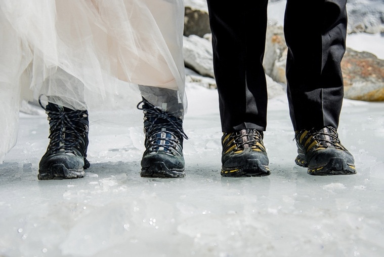 wedding, wedding photography, unusual wedding, destination wedding, mt everest, wedding on mt everest, wedding on everest, adventure wedding photography, adventure wedding, viral photos, viral news, trending news, latest news, indian express