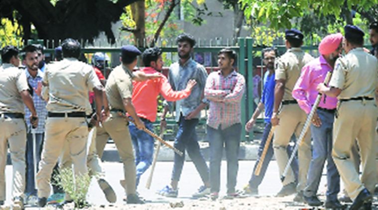BJP, Chandigarh Panchayat Samiti polls, Chandigarh Zila Parishad polls, Chandigarh Panchayat Samiti polls clash, indian express news