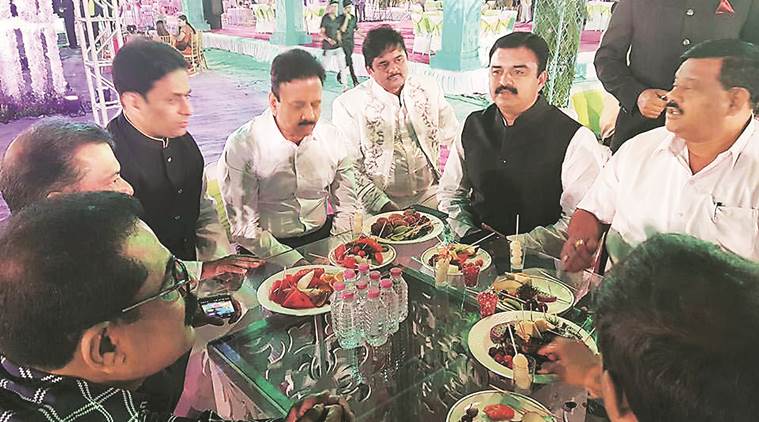 dawood relative wedding, maha minister dawood family wedding, dawood niece marriage nashik, fadnavis, maha cm, indian express