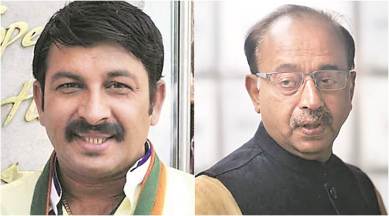 delhi bjp, manoj tiwari, bjp, bjp vijay goel, delhi slums, vijay goel vs manoj tiwari, delhi news, indian express news