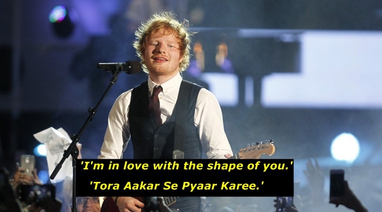 ed sheeran, shae of you, different versions of shape of ypou, bhojpuri version of shape of you indian express, indian express news