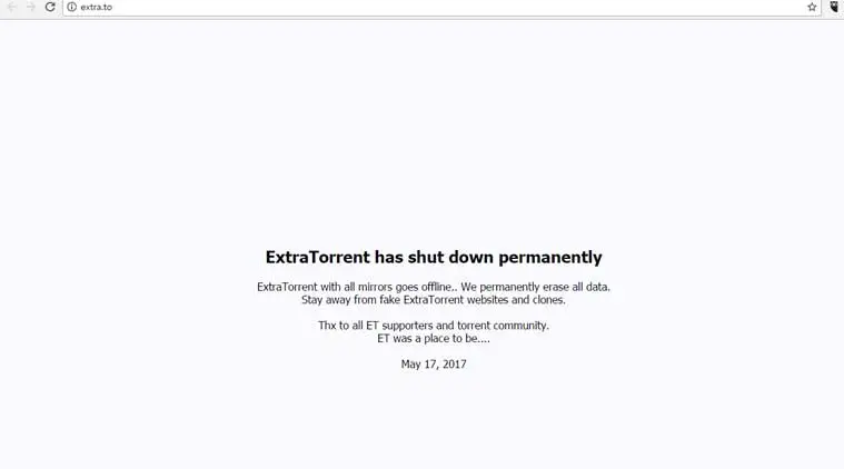 extratorrent has shut down