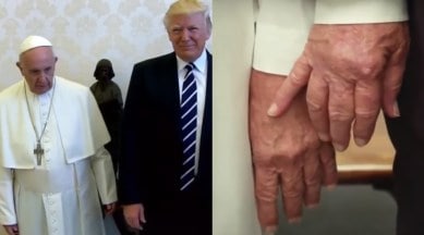 WATCH: This hilarious video showing Pope Francis swatting away Trump's hand  looks real, only it is not | Trending News,The Indian Express