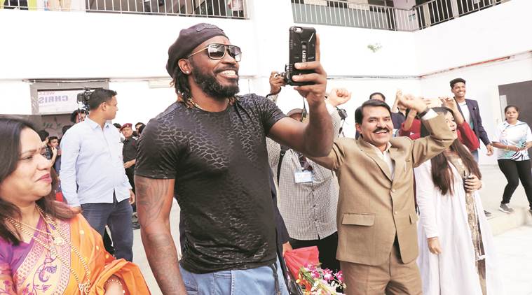Chris Gayle, Cricketer at school,, Royal Challengers Bangalore, IPL, SNBP School, Indian express news, india news, City news, pune news