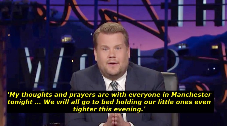 WATCH: Manchester Arena attack — James Corden’s heartfelt tribute to ...