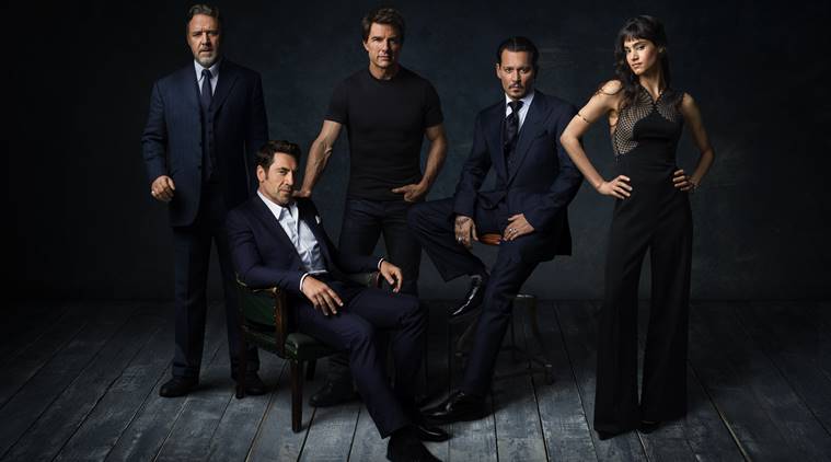 Johnny Depp, Javier Bardem, tom cruise, russell crowe, Sofia Boutella, dark universe,