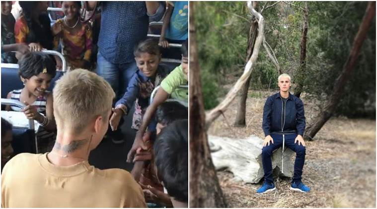 Justin Bieber, justin bieber concert india, justin bieber with orphanage kids, justin bieber pics
