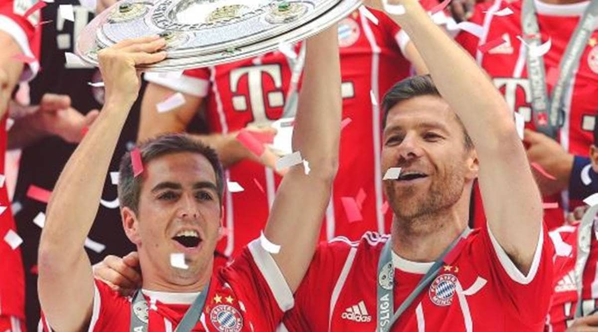 Philipp Lahm And Xabi Alonso Receive A Beer Filled Farewell From Bayern Munich Sports News The Indian Express