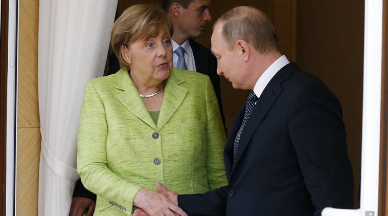 German Chancellor Angela Merkel meets President Vladimir Putin on rare ...