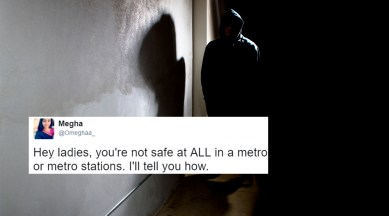 metro security, women security, delhi women safety, megha dixit twitter thread, indian express, indian express news