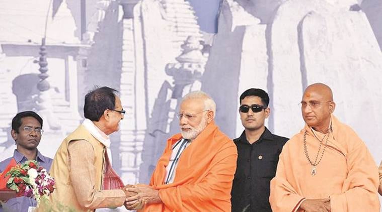Narendra Modi, PM Modi, Shivraj Singh Chouhan, Chouhan, Narmada yatra , Indian Express, Indian Express News