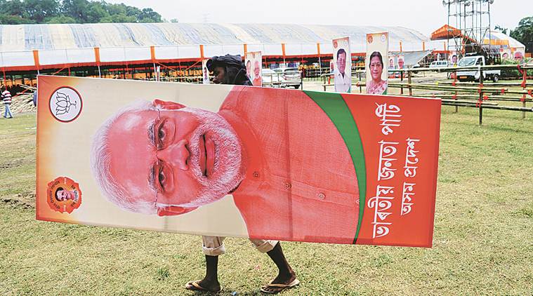 Narendra Modi, Modi, PM Modi, three years of Modi government, Modi rally, Modi rally Assam, Assam, BJP, India news, indian express news